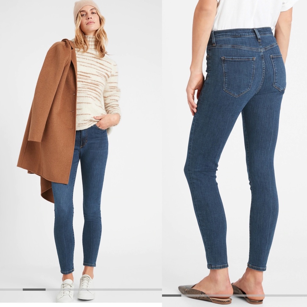Banana republic new perfect skinny blue jeans 28